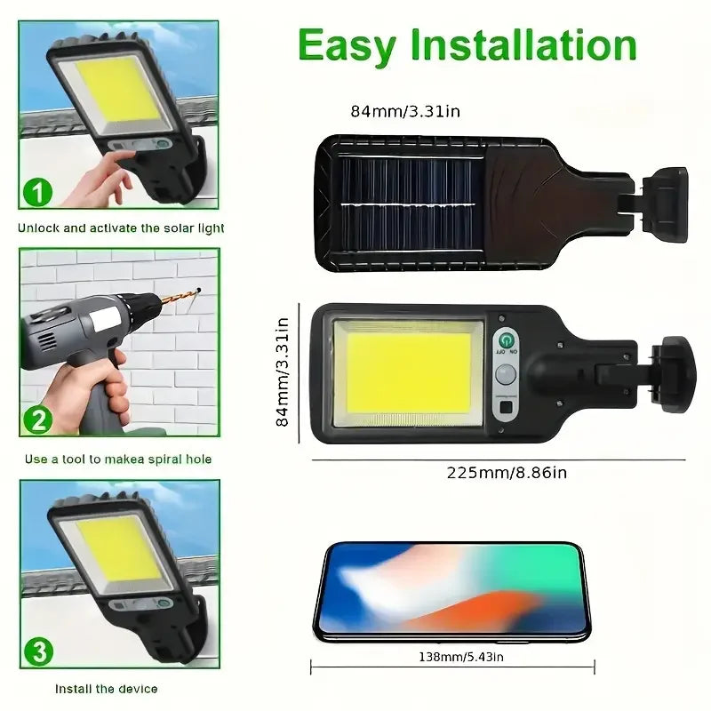 Solar Motion Sensor Outdoor Wall Light
